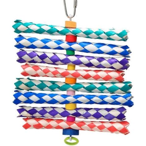 Perchoirs jouets masticables en mousse multicolores pour perruches, conures, inséparables - taille M. (1/4)