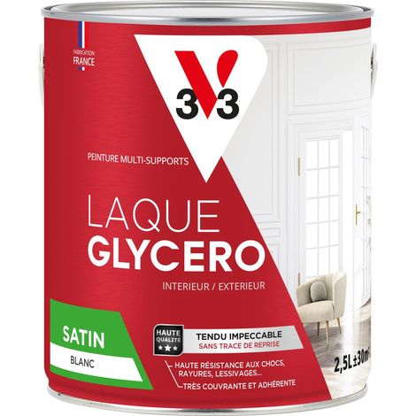 Peinture intérieur Laque Glycéro V33 Blanc Satin 2,5L