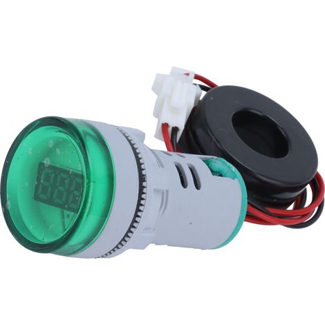Ampèremètre numérique rond et précis, indicateur lumineux, 220 V CA, AD16-22DSA vert (1/5)