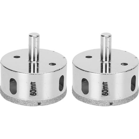 2Pcs Foret Diamanté Queue Ronde Scie Cloche 60mm pour Verre Marbre Céramique Carrelage (1/5)