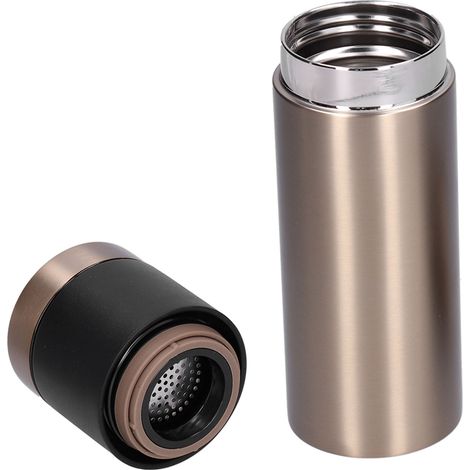 Mug à café en acier inoxydable avec filtre, bouteille d'eau isotherme sous vide pour les voyages et les activités de plein air. (1/5)