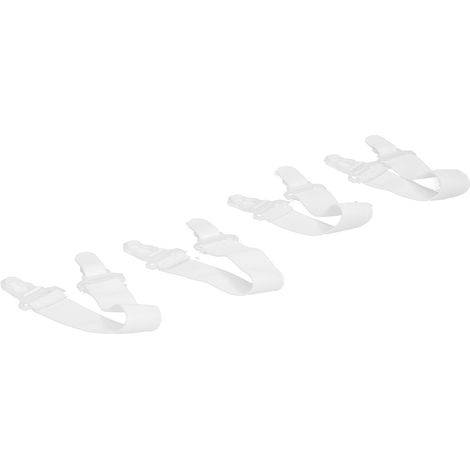 4pcs Fixations de drap ajustables sangles élastiques pinces maintien matelas clips blanc (1/5)