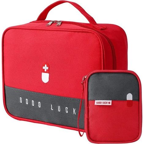 Trousse de Secours Vide, 2PCS Boite de d'urgence, Sac de Rangement de Médicaments, Trousse de Premiers Secours, Sac de [117] (1/4)