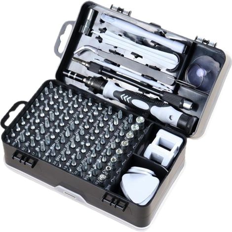 de Tournevis Électronique 115-en-1 Kit Magnétiques Set de Tournevis Maintenance pour Montres, Lunettes, Téléphones, Ordinateurs, Industrie, Constructions, Atelier Domestique (1/5)