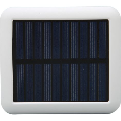 Power Bank Solaire 20000mAh Étanche Portable avec 4 Ports USB et Câble de Charge pour Extérieur - Blanc (1/5)