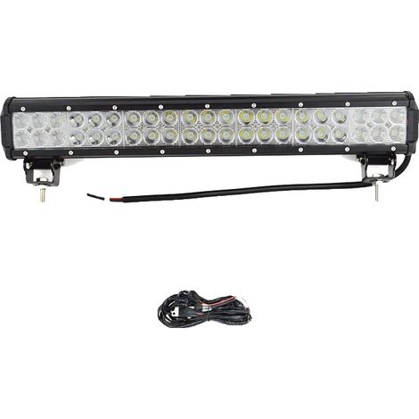 Barra luminosa a LED, fascio luminoso combinato, grado di protezione IP67 (impermeabile), cavo da 20 pollici (50 cm) e 126 W. (1/2)