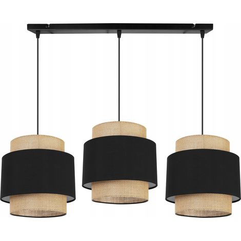 LAMPE SUSPENDU PLAFOND LUSTRE ABAT-JOUR BOHO JUTA (1/5)