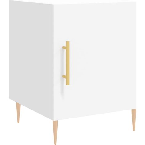 Comodino con vano con anta 40 x 40 x 50 cm MDF bianco DEC033395