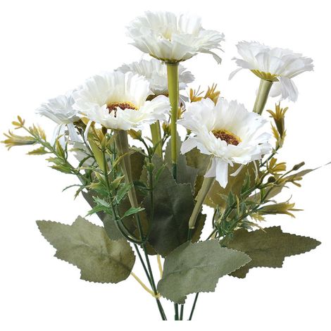 Fleur artificielle en plastique blanc 30 cm pour décoration de vase et bouquet - PANGIVO (1/2)