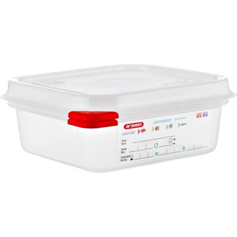 Boîte alimentaire hermétique - Araven GN 1/6 - Lot de 4