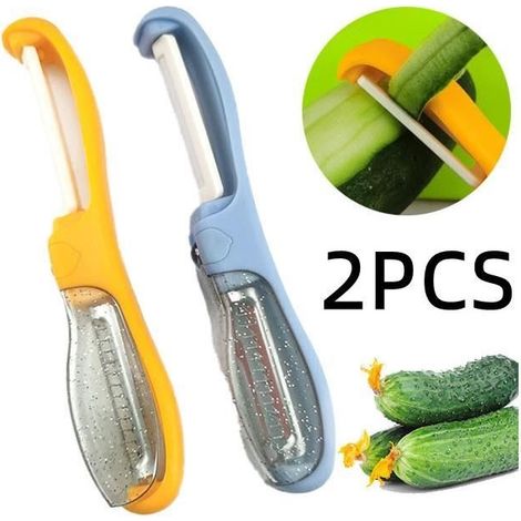 Éplucheur de Légumes - Céramique - Multifonctionnel - 2pcs - Compatible Lave-Vaisselle (1/4)