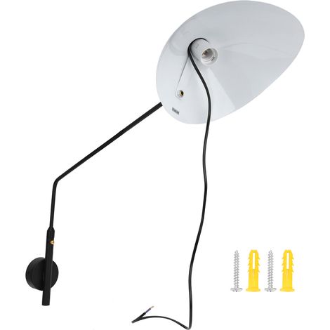 Applique murale vintage en fer forgé avec bras pivotant à 360° pour cuisine, bar ou restaurant, douille E27, 220 V
