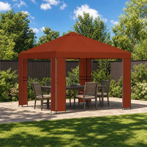 Teenpull – Pavillon 3 x 3 m Terrakotta Polyester und Stahl 190 gsm (1/5)