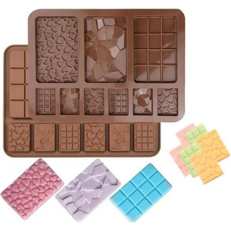 Moule à chocolat - 2 PCS - Silicone de qualité alimentaire - Antiadhésif - Compatible lave-vaisselle MOUSTIQUAIRE DE CAMPING (1/4)