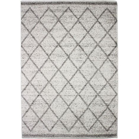VENISE - Tapis toucher laineux motifs ethniques écru 133x190 (1/5)