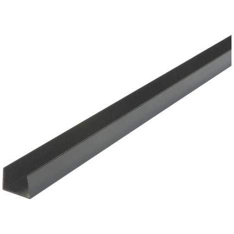 Nicoll – Profilé en U 2 m anthracite – Embout de bandeau pour habillage de bandeau en rive basse – Accessoires système Belriv