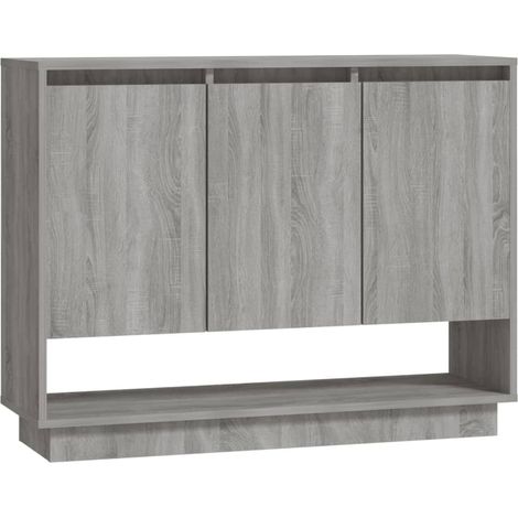 Buffet Commode Armoire Luxueux, pour Salon Chambre Entrée Cuisine, Sonoma gris 97x31x75 cm Aggloméré OIB4337E (1/5)