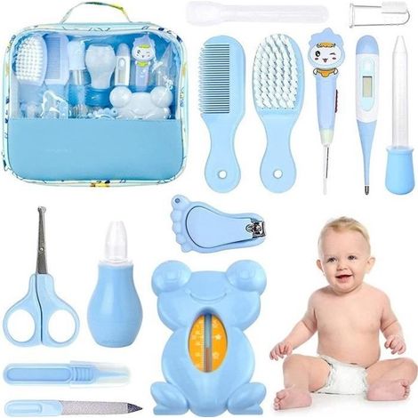 Kit de Soins pour Bébé 13pcs / Set Accessoires de Soins de Santé pour Accessoires de Soins de Santé pour Voyage à Domicile(Bleu) (1/4)