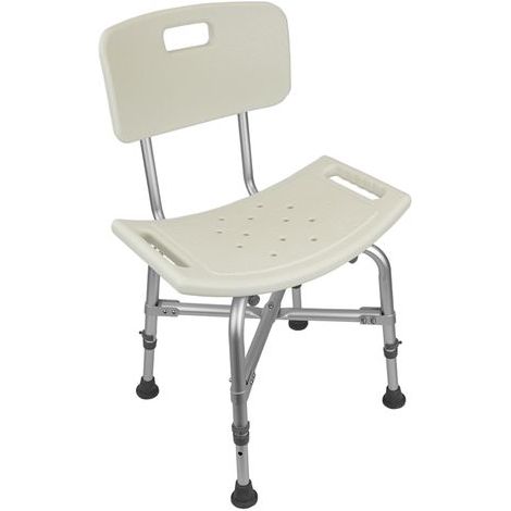 PrimeMatik - Silla de ducha antideslizante regulable en altura reforzada para personas mayores (1/5)