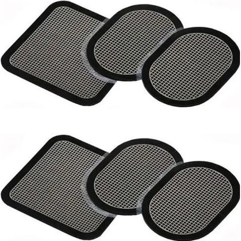 Electrode Gel - 6 Pièces Lot de Plaques Électrodes Hydrogel pour Ceinture Abdominale - 10 x 10 cm et 7 x 10 cm - Remplacement Compatible Toutes Ceintures Musculation (1/5)