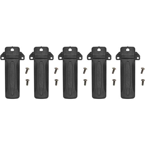 Lot de 5 clips de ceinture pour radio. portables et résistants. en plastique. compatibles avec les modèles Kenwood TK3207. TK2207. TK3207G et TK2207G. (1/5)
