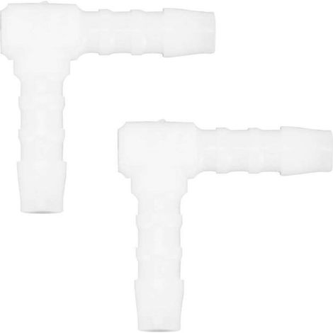 2x L-förmige Schlauchverschraubungen, 5 mm Durchmesser, Kraftstoffleitungsanschluss für Traktor, Rasenmäher oder Auto (1/2)