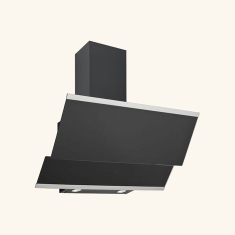 Silverline – Hotte plafond verticale 90 cm – Débit d'air max 621 m³/h – Niveau sonore max 65 dB – Finition verre noir – Classe énergétique A (1/5)