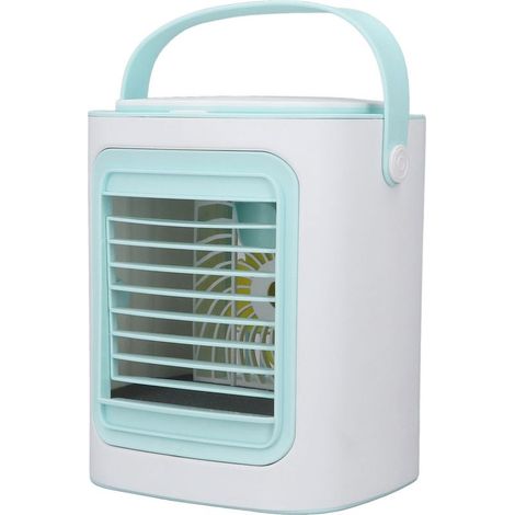 Ventilador de mesa y humidificador, 3 velocidades ajustables, portátil USB con función de carga, ideal para el hogar - KZQ (1/4)