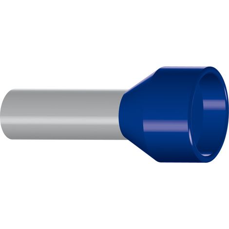 Embout de câblage isolé pour fil souple section 50mm² - bleu - collerette isolante - Sachet de 50 pièces