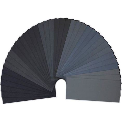 Online Store - Pack of 36 Sandpaper, Abrasive Paper 23 x 9.3cm Wet/Dry 120/220/320/400/600/800/1000/1200/1500/2000/2500/3000 (3 x 12) (1/5)