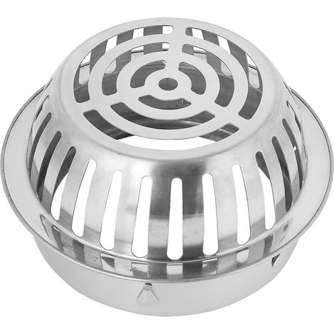 Siphon De Sol Rond En Acier Inoxydable - Pour Salle De Bain Jardin Balcon Extérieur - Diamètre 160mm (1/5)