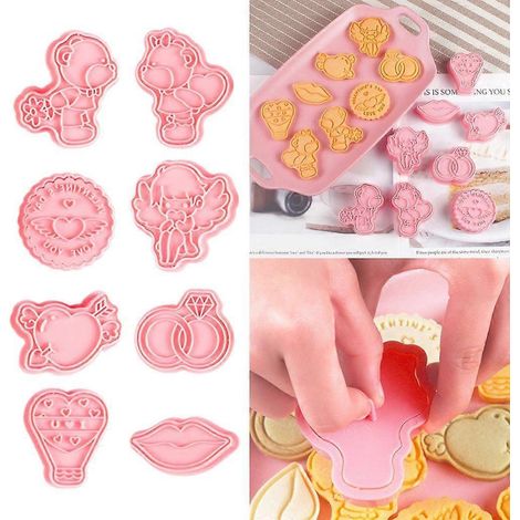 Moule à biscuits en plastique, moule à biscuits en relief, moule à biscuits pour la Saint-Valentin (1/4)