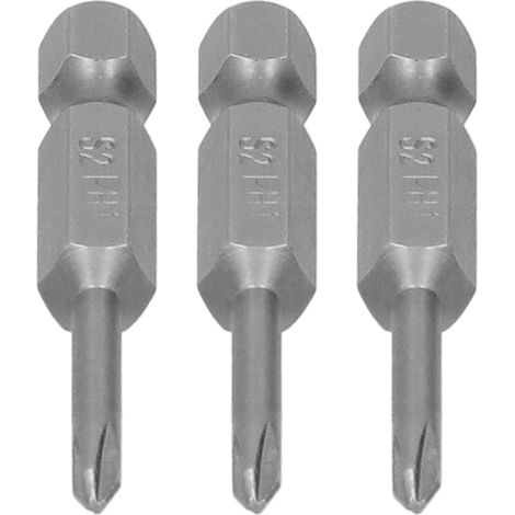 Set mit 10 3-mm-Kreuzschlitzschraubendreherbits mit starkem Magneten und verstärktem Handwerkzeug (1/5)