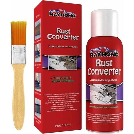 Dérouillant polyvalent, inhibiteur antirouille, spray de dérouillage de châssis de voiture avec brosse, dissolvant de rouille de nettoyage d'entretien pour la,100ml (1/4)