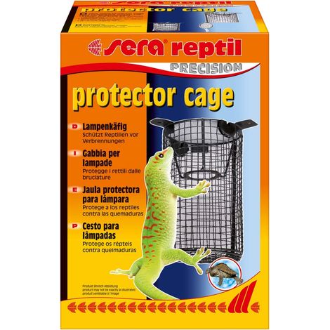 Sera 32030 Reptil Protector Cage Terrarium o terrario, cestino di protezione per lampada o come protezione antincenerimento, nero
