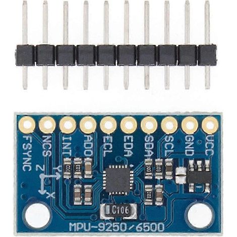 Module de capteur neuf axes MPU-9250 avec communication I2C/SPI, gyroscope trois axes + accéléromètre trois axes QAQ (1/5)