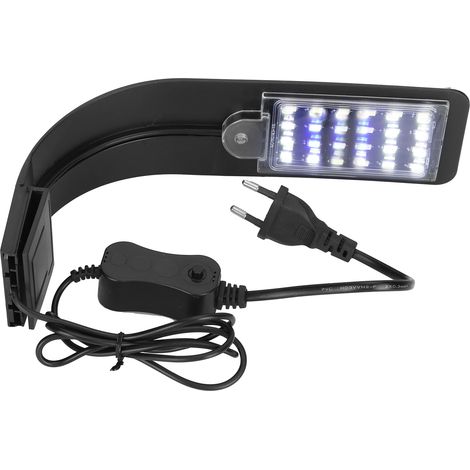 Lampe LED pour aquarium, 10W, pour poissons et plantes aquatiques, 220V, structure blanche et bleue.-AquaForge (1/5)