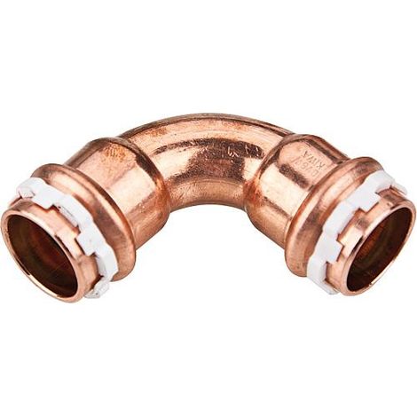Raccord a sertir solaire cuivre Coude 90°, 22 mm, fem/fem Type VCS 5002, contour V (1/3)