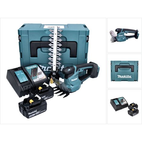 Makita DUM 111 RTXJ Akku Grasschere Strauchschere 18 V + 2x Akku 5,0 Ah + Ladegerät + Makpac