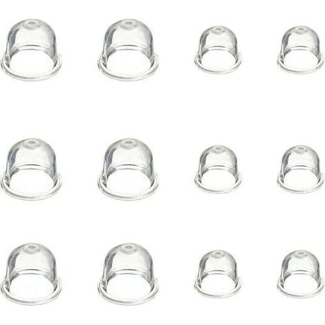 12 Pièces Carburateur Amorce Pompe Ampoule - 19 mm et 22 mm - Poire Pompe Amorcage - Accessoires de Carburateur pour Debroussailleuse Tronçonneuse Souffleur Tondeuse