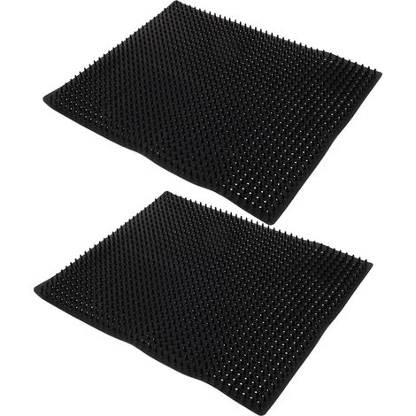 Lot de 2 Tapis à Griffer en Caoutchouc Doux Toucher 360X300 MM pour Bétail – Griffoir Compact Anti-Démangeaisons pour Chevaux Vaches et Chèvres Accessoire de Toilettage Ferme (1/5)