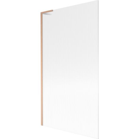Mexen Next L Badewannenfaltwand 1-flügelig 100 x 150 cm, Streifen, gebürstetes Kupfer - 895-100-000-03-09-65 (1/5)