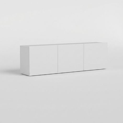 Meuble TV en bois "White" - 150 x 31 x 44 cm - Blanc (1/5)