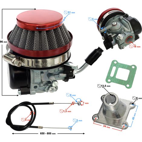 set di carburatori per minimoto (1/5)