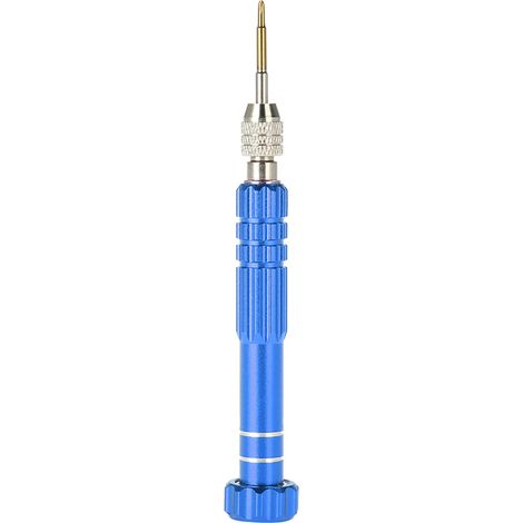 Manche de tournevis avec 5 embouts de précision, kit d'outils de réparation pour téléphones, lunettes et montres (bleu) (1/5)