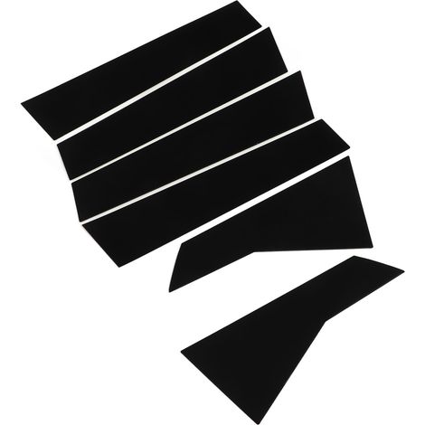 6 pièces de garniture de montant de porte et de fenêtre en polycarbonate noir brillant, remplacement pour JAZZ 2021 (1/5)