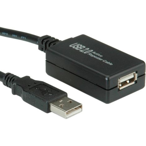 ValueValue USB A/USB A M/F 12m cavo USB USB 2.0 Nero