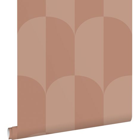 papier peint art déco rose terracotta  - ESTAhome (1/5)