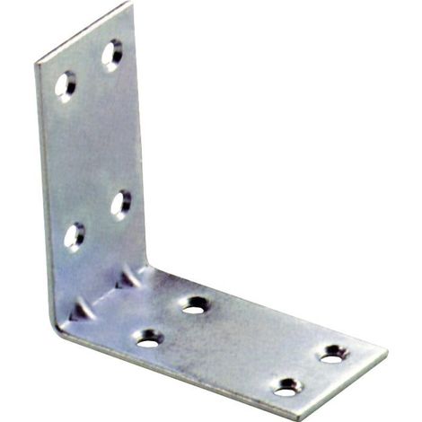 PIASTRINA GIUNZIONE ANGOLARE 20X20MM L30MM NERVATA ZINCATA