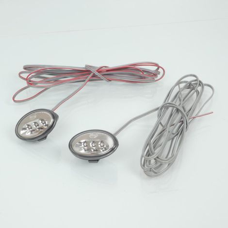 Paire de mini clignotant LED 12V orange pour moto type œil de (1/3)